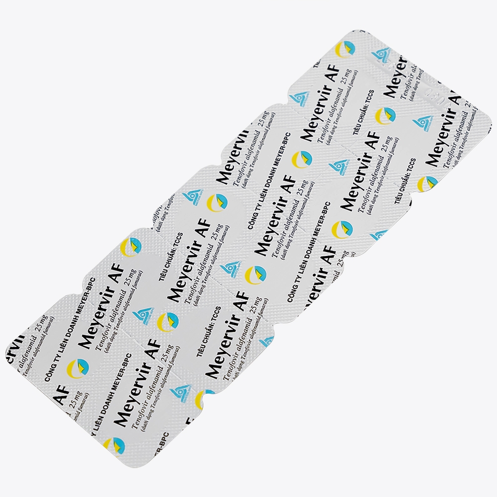 Hình ảnh Thuốc Meyervir AF 25mg Meyer-BPC điều trị viêm gan siêu vi B mạn tính (3 vỉ x 10 viên)