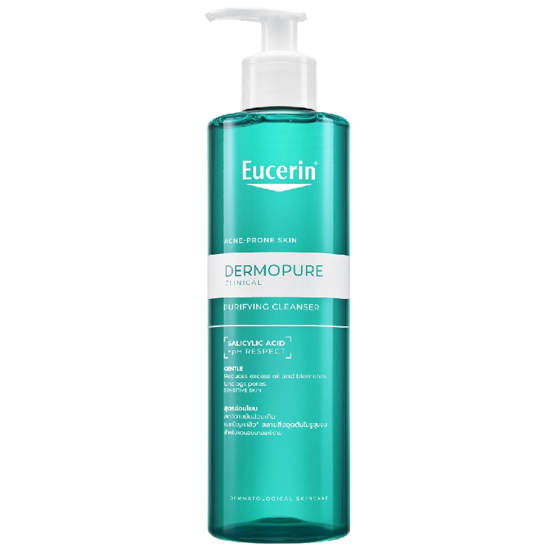 Hình ảnh Gel rửa mặt Eucerin dermopure clinical purifying cleanser dành cho da nhờn, mụn (400ml)