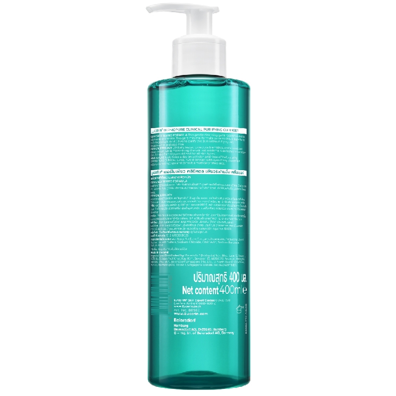 Hình ảnh Gel rửa mặt Eucerin dermopure clinical purifying cleanser dành cho da nhờn, mụn (400ml)