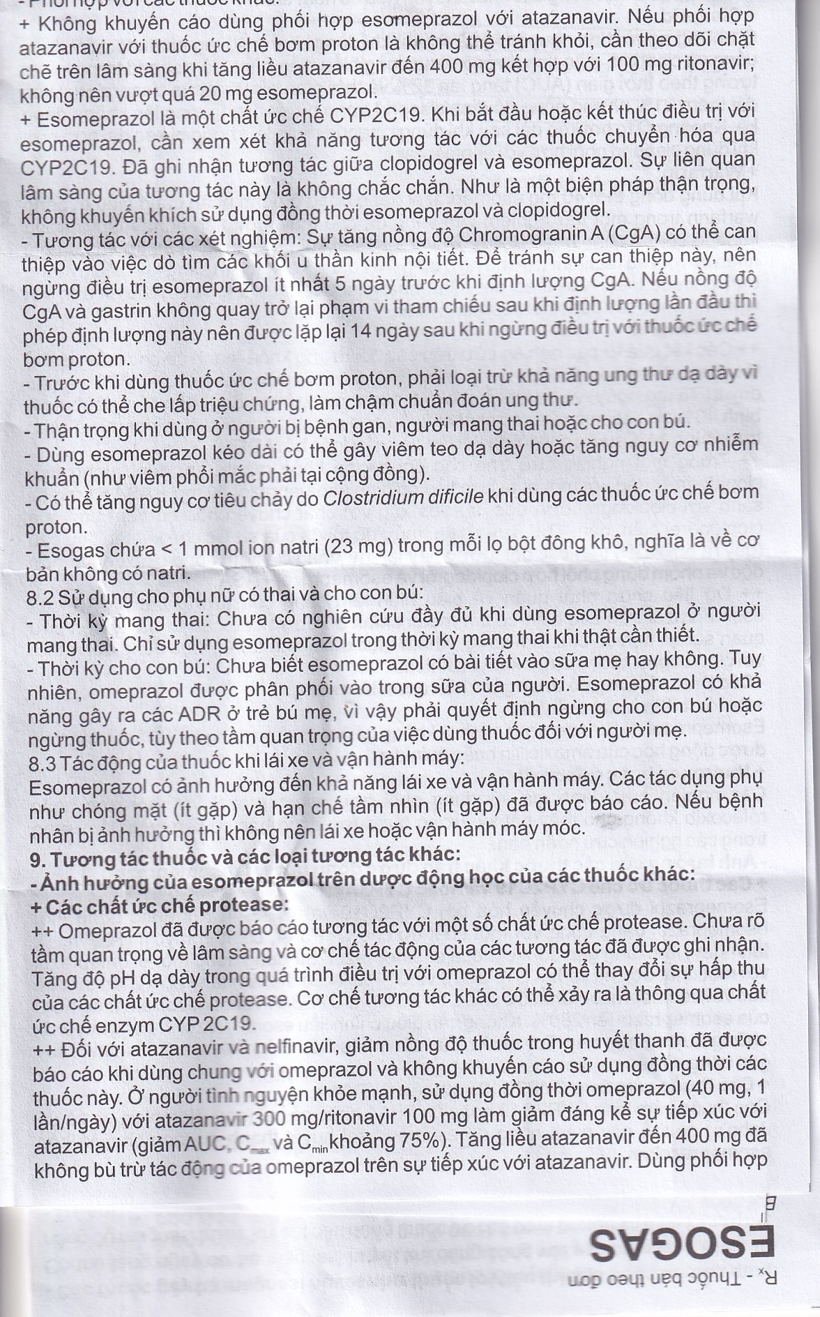 Hình ảnh Thuốc Esogas 40mg Bidiphar điều trị kháng tiết acid dạ dày (1 lọ + 1 ống 5ml)