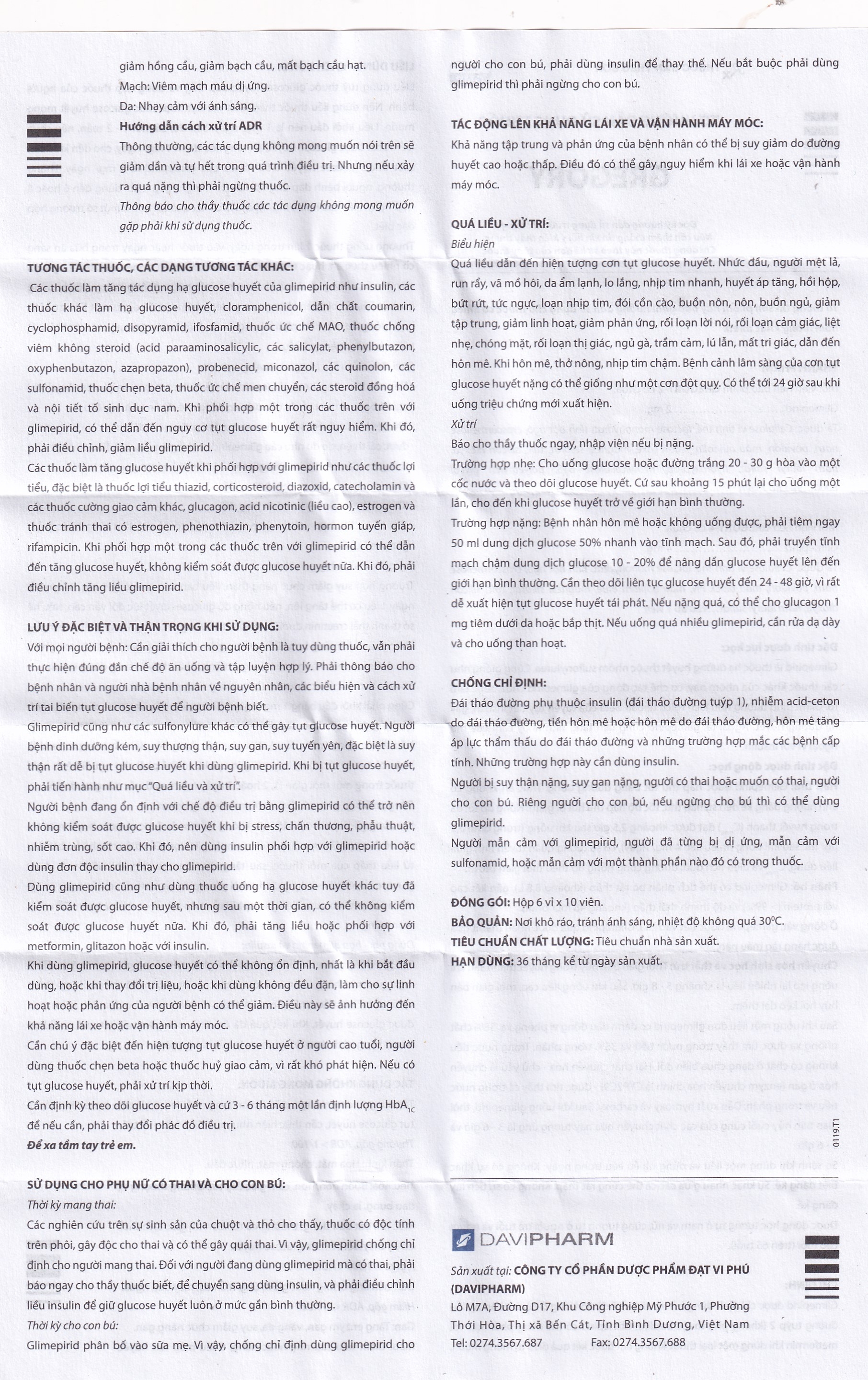 Hình ảnh Thuốc Gregory-2 Davipharm hỗ trợ cho chế độ ăn kiêng ở bệnh tiểu đường típ 2 (6 vỉ x 10 viên)