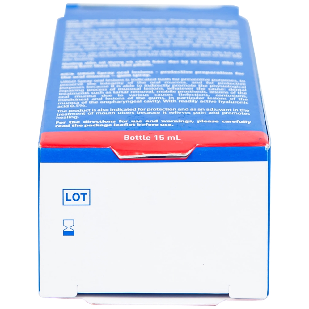 Hình ảnh Chai xịt Urgo Spray Lesions Buccales 15ml dùng cho vết thương ở miệng