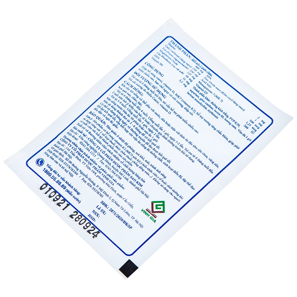 Hình ảnh Cốm Pre-Vipteen 3 Vinh Gia giúp tăng chiều cao, tăng sức đề kháng (20 gói x 2g)