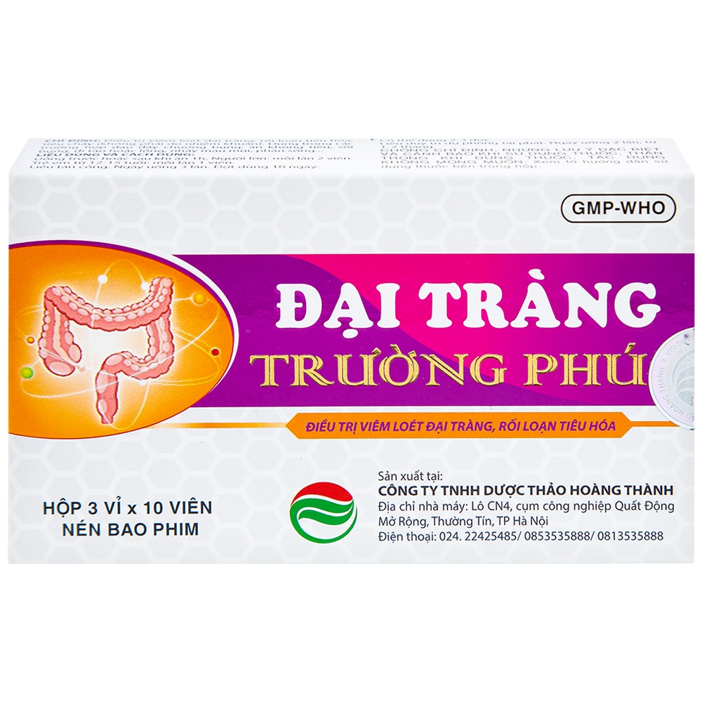 Hình ảnh Thuốc Đại Tràng Trường Phúc điều trị viêm loét đại tràng, rối loạn tiêu hóa (3 vỉ x 10 viên)