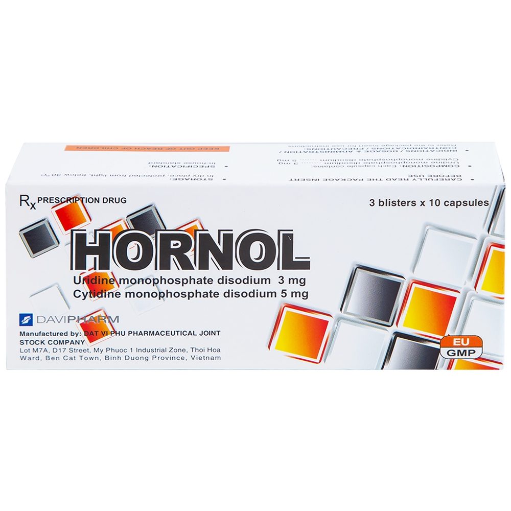 Hình ảnh Thuốc Hornol Đạt Vi Phú điều trị chứng đau dây thần kinh mặt, dây thần kinh sinh ba (3 vỉ x 10 viên)