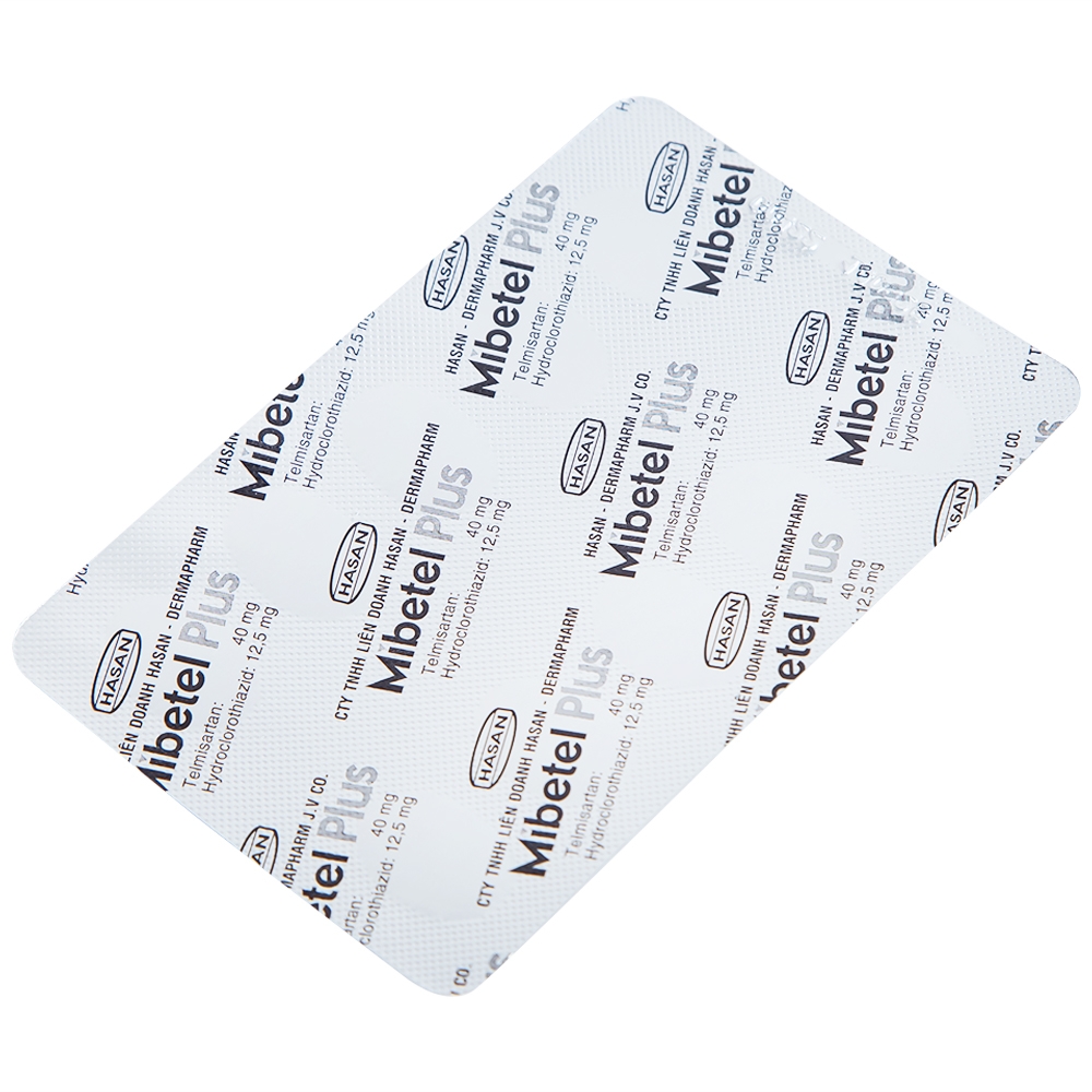 Hình ảnh Viên nén Mibetel Plus Hasan điều trị tăng huyết áp vô căn (3 vỉ x 10 viên)