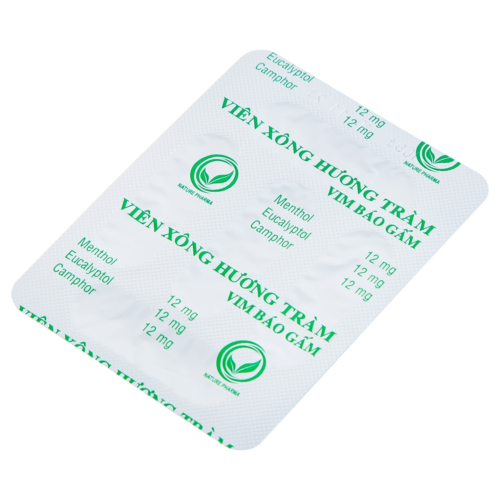 Hình ảnh Viên Xông Hương Tràm Vim Báo Gấm điều trị cảm cúm, sát trùng mũi (2 vỉ x 20 viên) 