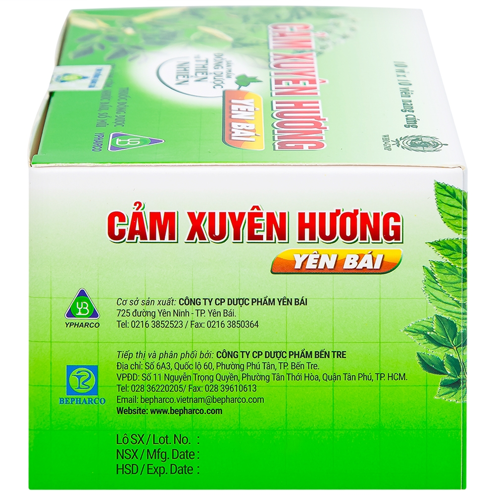 Hình ảnh Thuốc Cảm Xuyên Hương Yên Bái điều trị cảm cúm, cảm lạnh (10 vỉ x 10 viên)