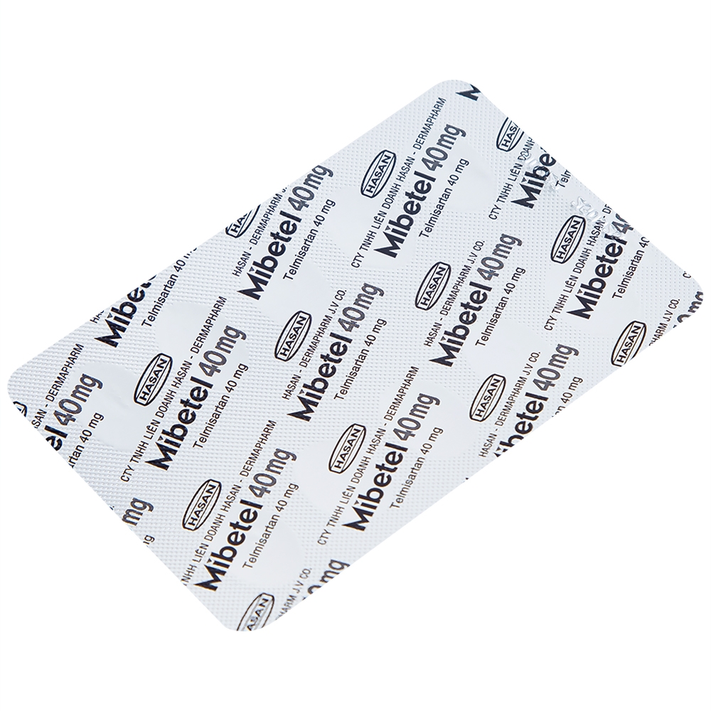 Hình ảnh Viên nén Mibetel 40mg Hasan điều trị tăng huyết áp (3 vỉ x 10 viên)