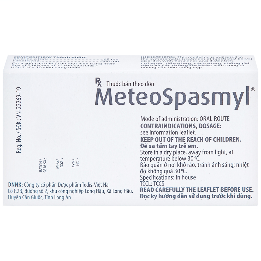 Hình ảnh Thuốc Meteospasmyl Mayoly Spindler điều trị các rối loạn đường ruột (2 vỉ x 10 viên)