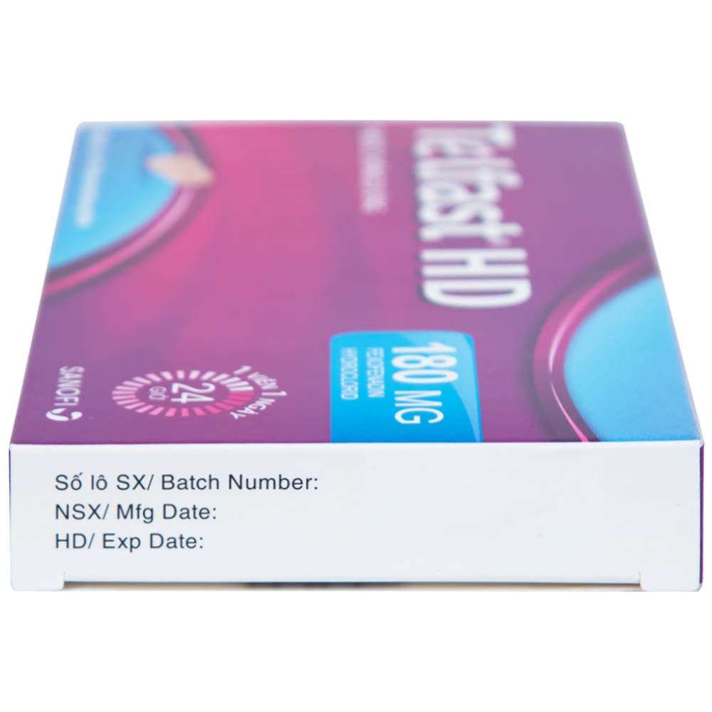 Hình ảnh Thuốc Telfast HD 180mg Sanofi điều trị viêm mũi dị ứng, mày đay (1 vỉ x 10 viên)
