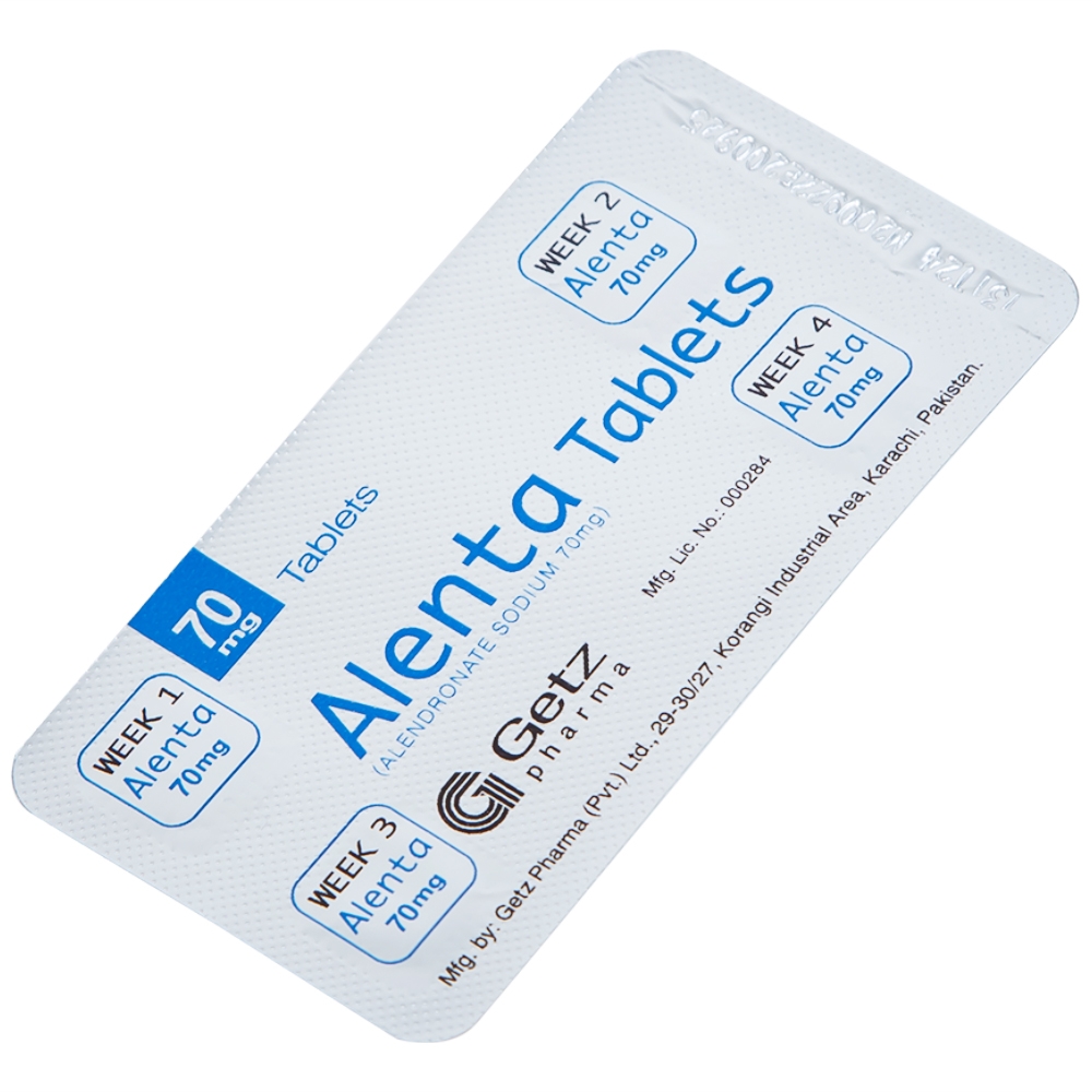 Hình ảnh Thuốc Alenta 70mg Getz điều trị loãng xương (1 vỉ x 4 viên)