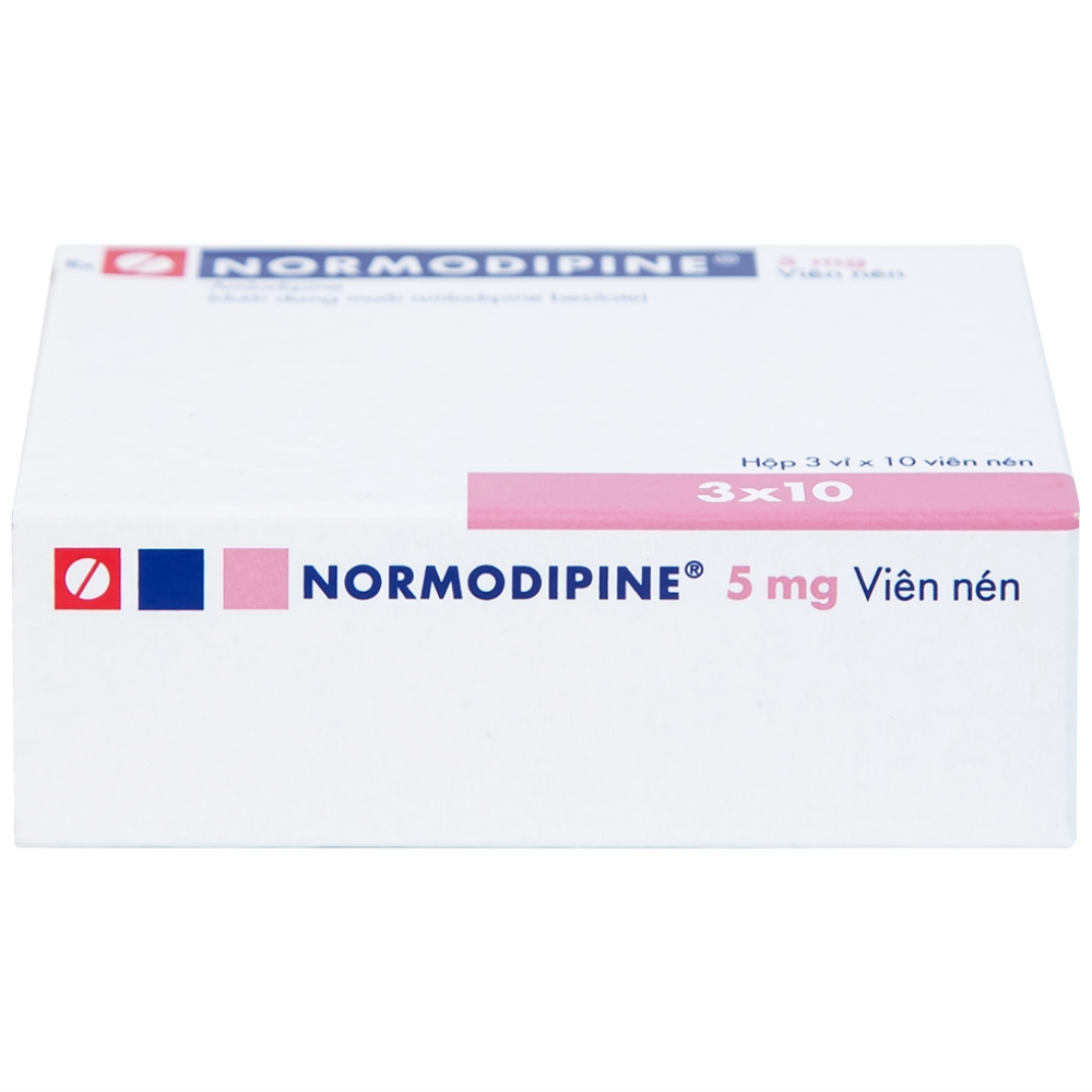 Hình ảnh Viên nén Normodipine 5mg Gedeon điều trị tăng huyết áp, đau thắt ngực ổn định (3 vỉ x 10 viên)