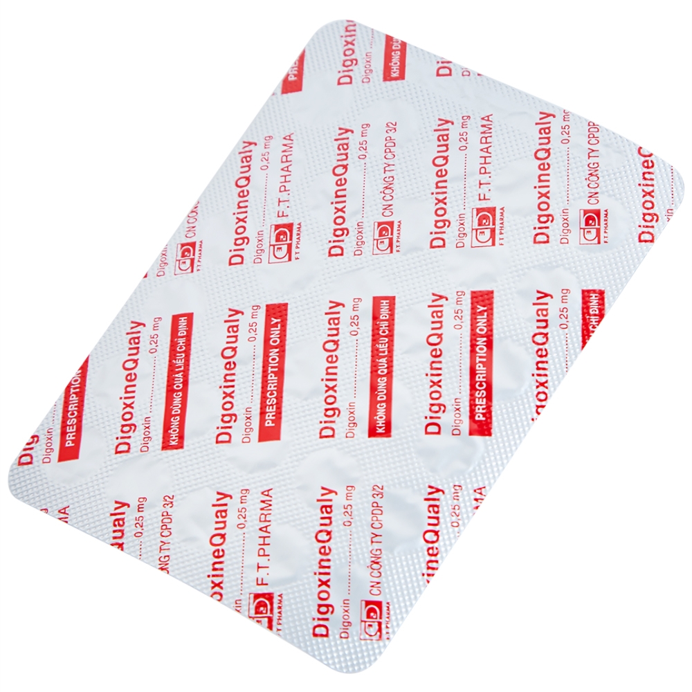Hình ảnh Thuốc DigoxineQualy Dược 3-2 điều trị suy tim sung huyết, rung nhỉ (1 vỉ x 30 viên)