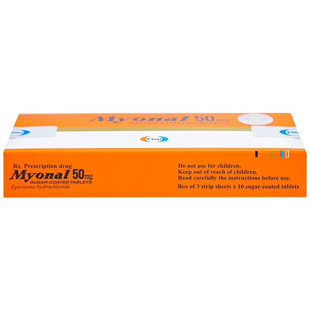 Hình ảnh Viên nén Myonal 50mg Eisai cải thiện tăng trương lực cơ và điều trị liệt cứng (3 vỉ x 10 viên) 