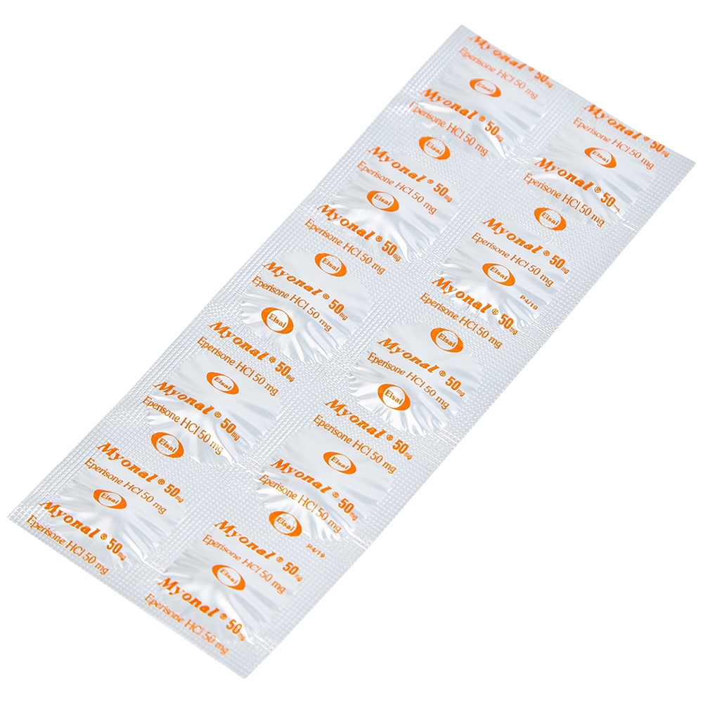 Hình ảnh Viên nén Myonal 50mg Eisai cải thiện tăng trương lực cơ và điều trị liệt cứng (3 vỉ x 10 viên) 