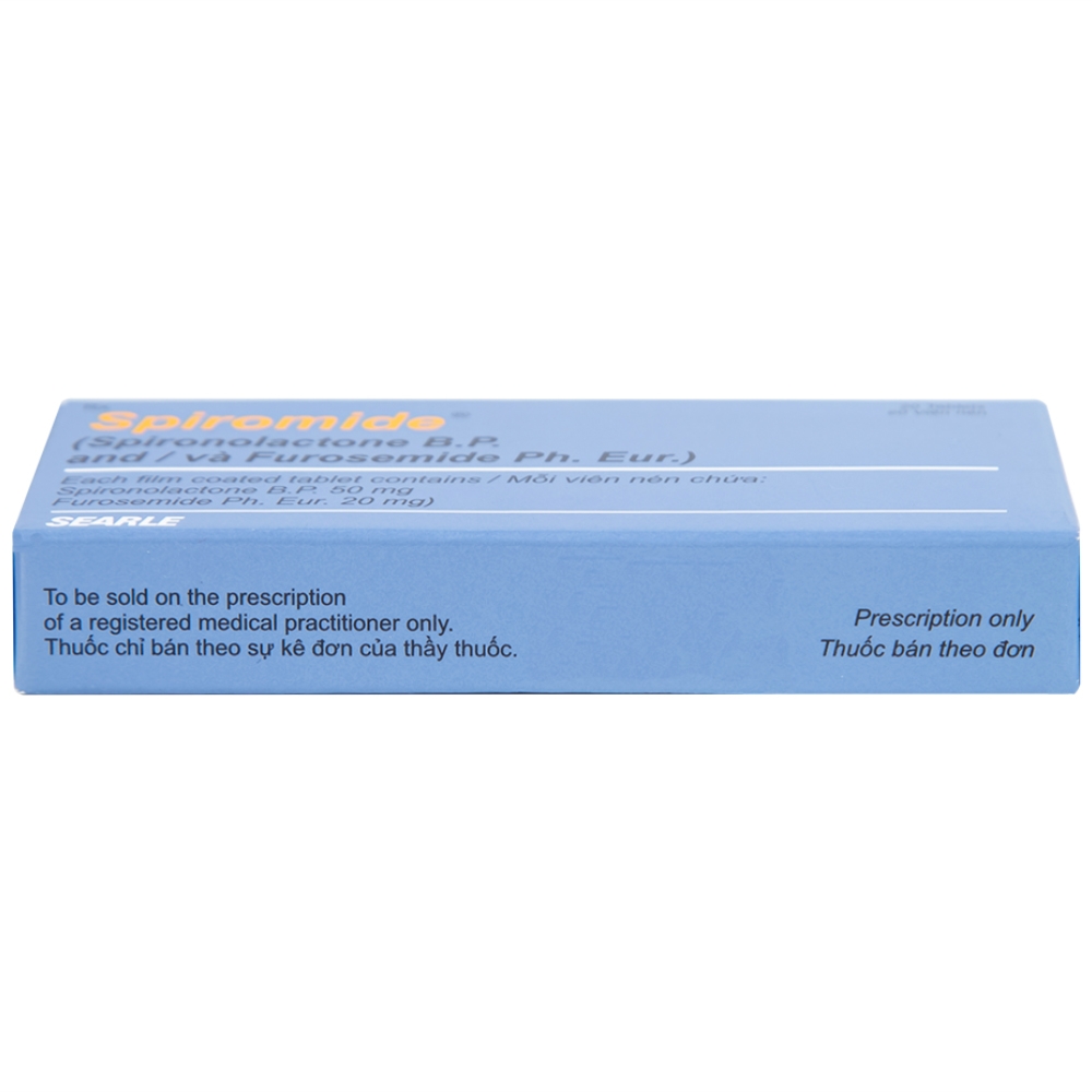 Hình ảnh Thuốc Spiromide 20/50mg Searle giảm phù, lợi tiểu, hạ huyết áp (2 vỉ x 10 viên)