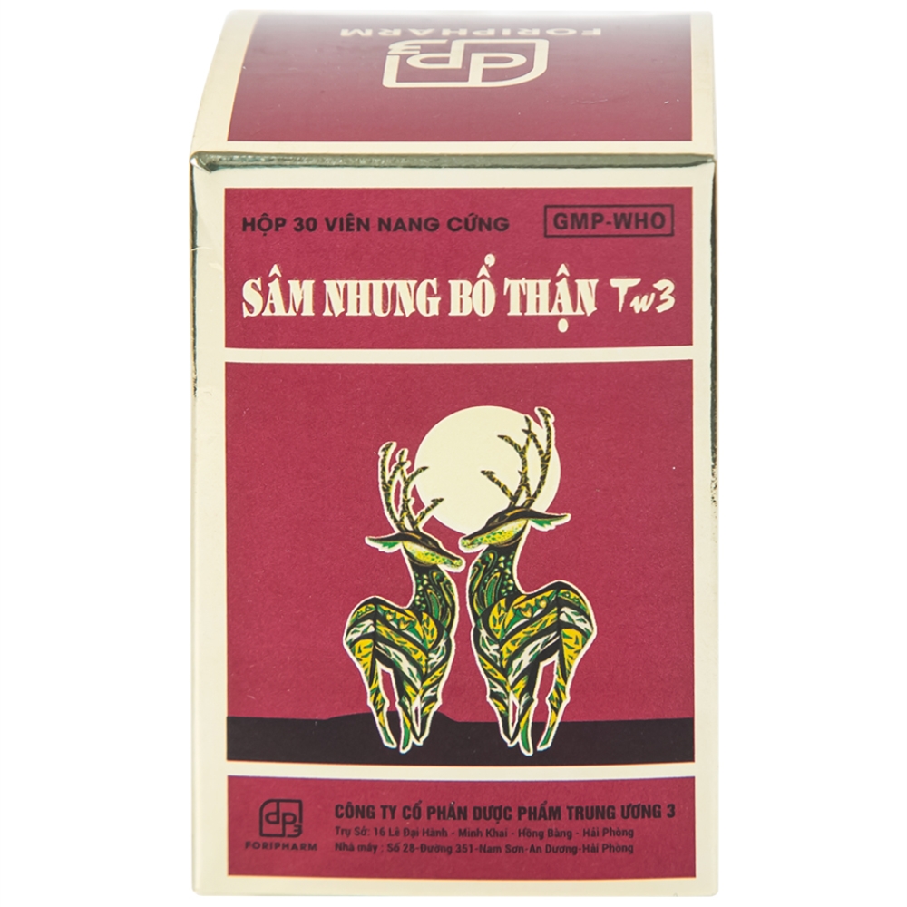 Hình ảnh Thuốc Sâm Nhung Bổ Thận TW3 dưỡng huyết tư âm, bổ thận, cố tinh (30 viên)