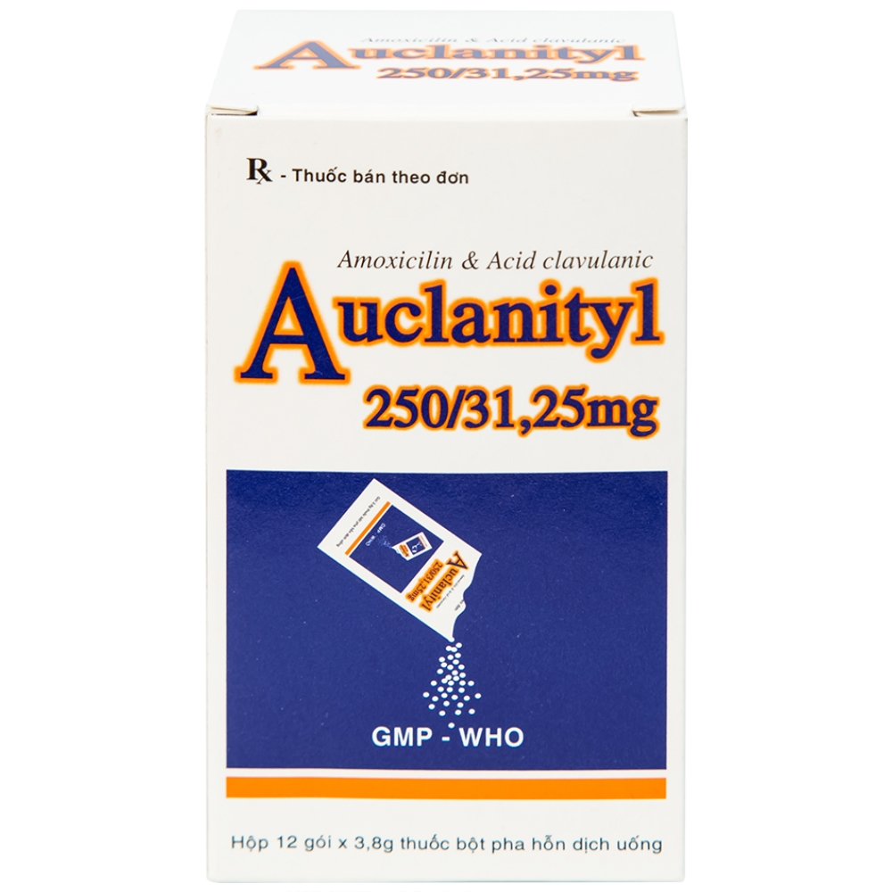 Hình ảnh Bột Auclanityl 250/31.25mg Tipharco điều trị nhiễm khuẩn (12 gói x 3,8g) 