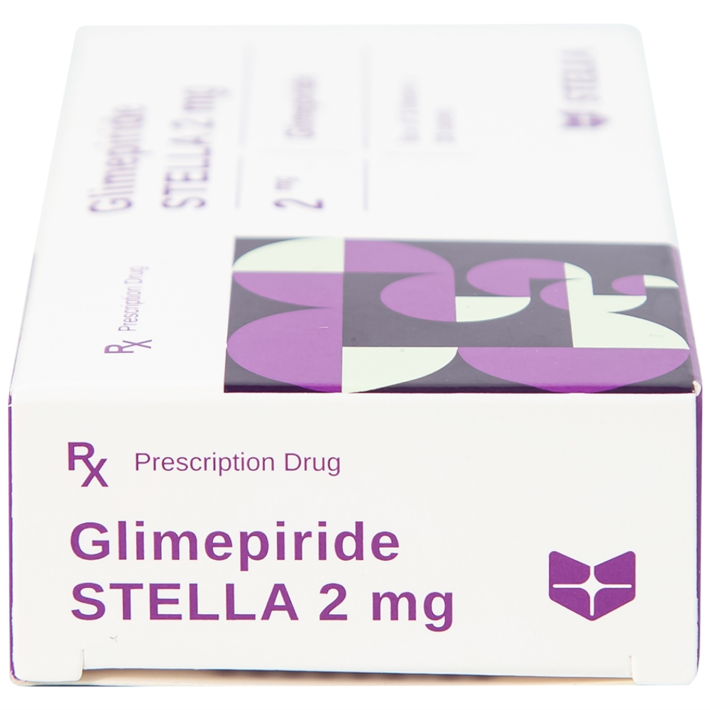 Hình ảnh Thuốc Glimepiride Stella 2mg kiểm soát đường huyết cao ở bệnh tiểu đường típ 2 (3 vỉ x 10 viên)
