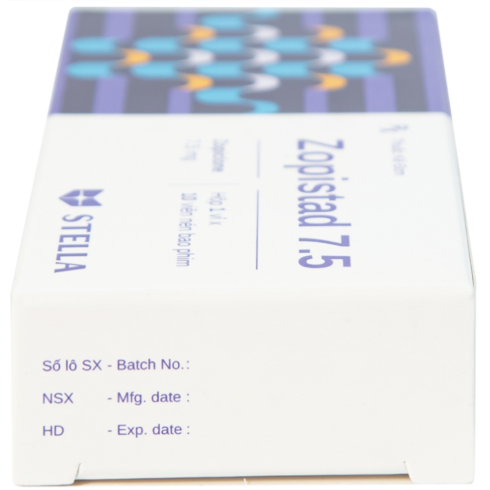 Hình ảnh Thuốc Zopistad 7.5 Stella hỗ trợ điều trị ngắn hạn chứng mất ngủ (1 vỉ x 10 viên)