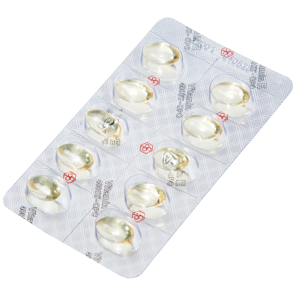 Hình ảnh Thuốc Vitamin E 400IU OPC hỗ trợ điều trị thiếu Vitamin E (4 vỉ x 10 viên)