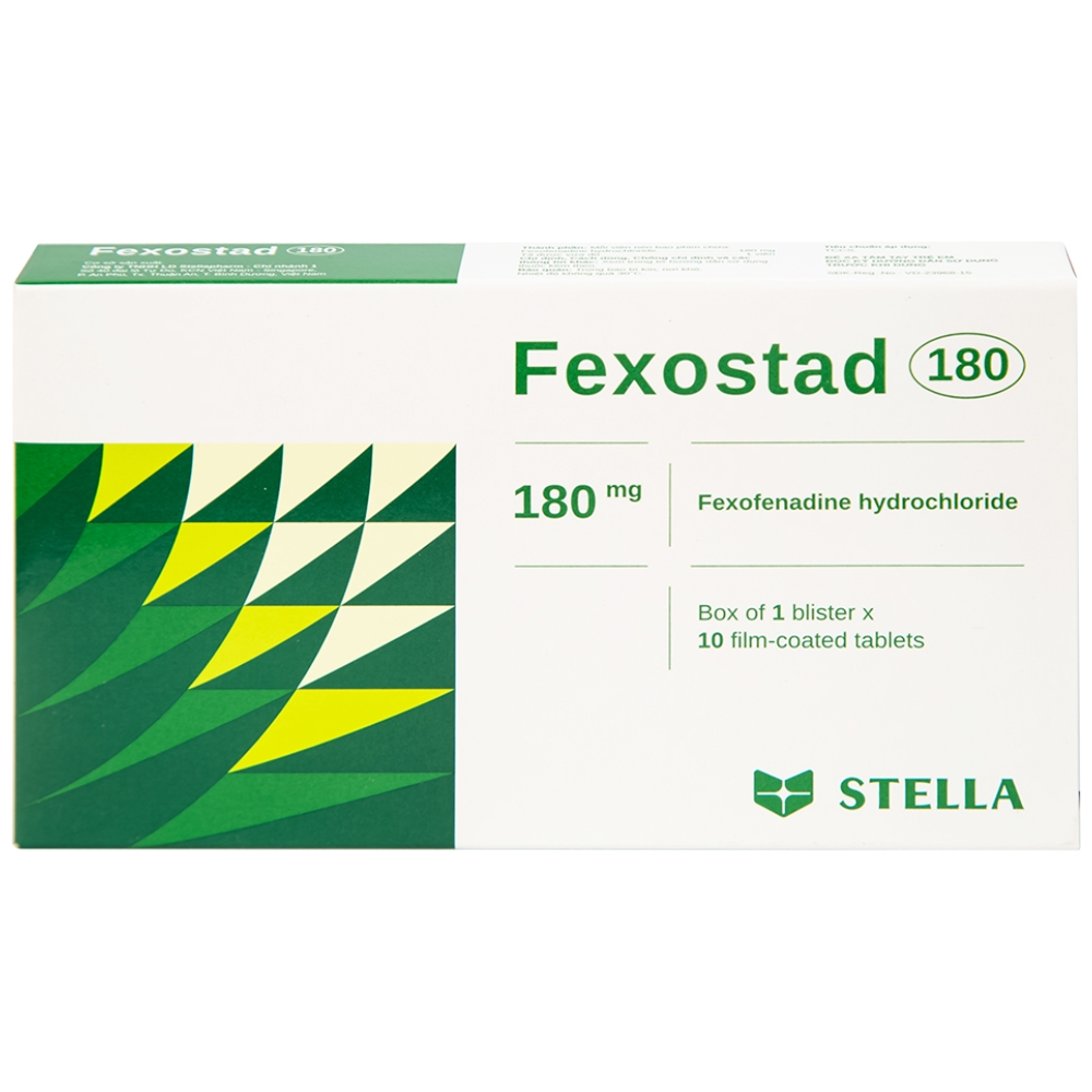 Hình ảnh Thuốc Fexostad 180 Stella điều trị viêm mũi dị ứng theo mùa, mày đay vô căn mạn tính (10 viên)