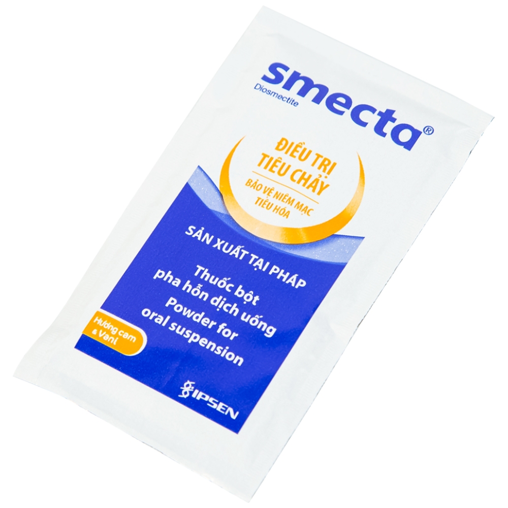 Hình ảnh Thuốc bột pha hỗn dịch uống Smecta vị cam điều trị tiêu chảy (30 gói x 3g)