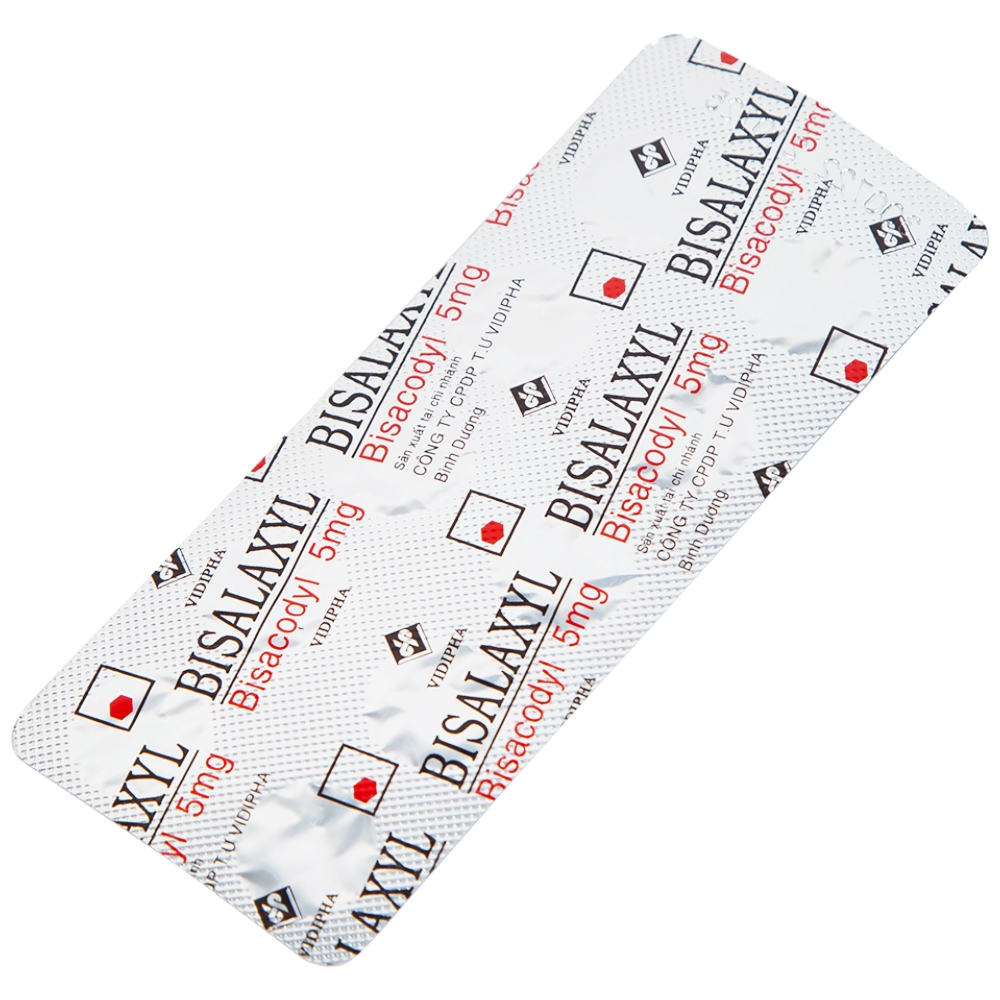 Hình ảnh Thuốc Bisalaxyl Vidipha điều trị táo bón (5 vỉ x 10 viên)