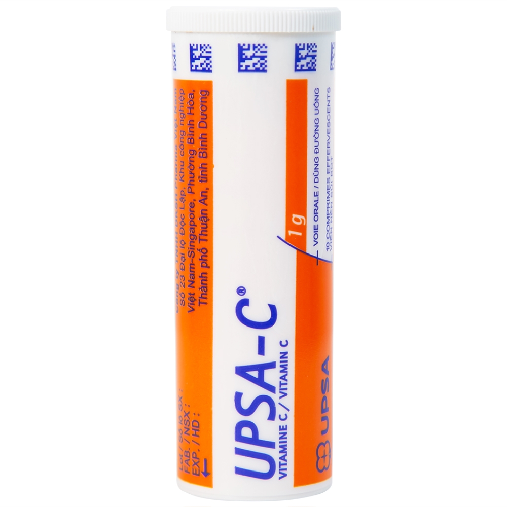 Hình ảnh Viên sủi UPSA-C UPSA SAS hỗ trợ điều trị tình trạng thiếu hụt vitamin C (10 viên)