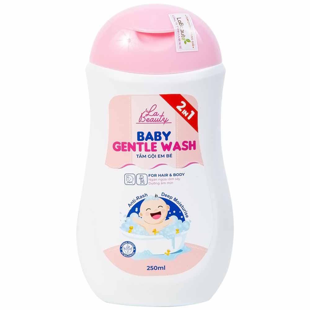 Hình ảnh Sữa tắm gội Baby Gentle Wash La Beauty giảm và ngăn ngừa rôm sảy, hăm da ở trẻ (250ml)