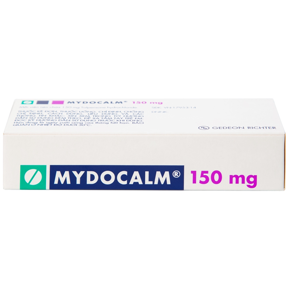 Hình ảnh Viên nén Mydocalm 150 Gedeon điều trị sự tăng trương lực cơ xương (3 vỉ x 10 viên)