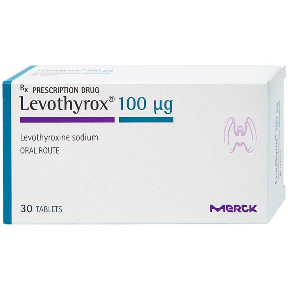 Hình ảnh Thuốc Levothyrox 100µg Merck điều trị bướu giáp, suy giáp, ung thư giáp (3 vỉ x 10 viên)