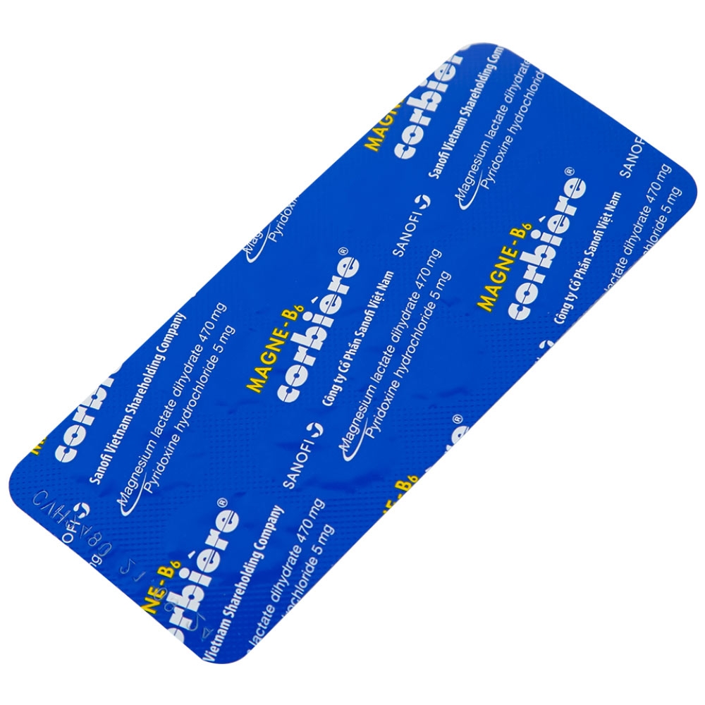 Hình ảnh Viên nén Magne-B6 Corbière Sanofi điều trị thiếu magnesi riêng biệt hay kết hợp (5 vỉ x 10 viên)