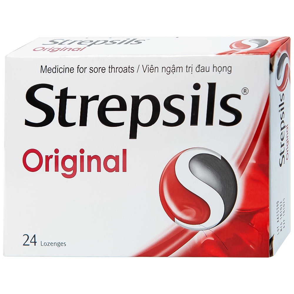 Hình ảnh Viên ngậm Strepsils Original Reckitt Benckiser điều trị đau họng (2 vỉ x 12 viên)