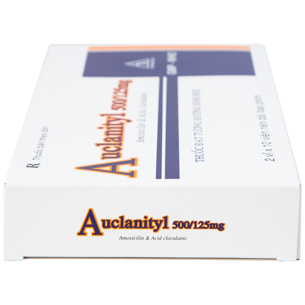 Hình ảnh Thuốc Auclanityl 500/125mg Tipharco điều trị nhiễm khuẩn (2 vỉ x 10 viên)