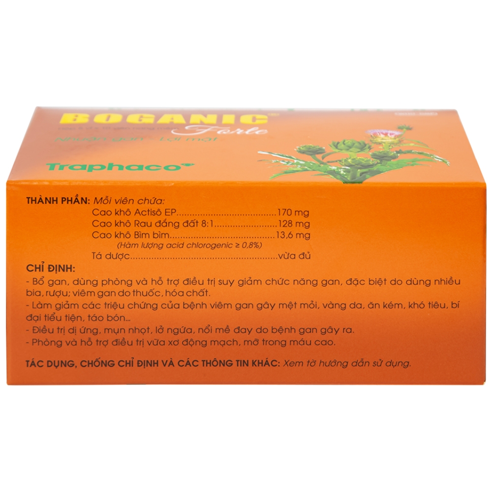 Hình ảnh Thuốc Boganic Forte Traphaco bổ gan, hỗ trợ điều trị suy giảm chức năng gan (5 vỉ x 10 viên)