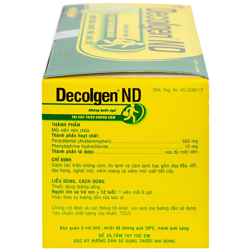 Hình ảnh Thuốc Decolgen ND United điều trị các triệu chứng cảm thông thường, viêm mũi dị ứng (25 vỉ x 4 viên)
