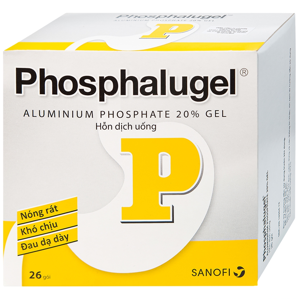 Hình ảnh Hỗn dịch uống Phosphalugel Sanofi giảm độ axit của dạ dày (26 gói x 20g)