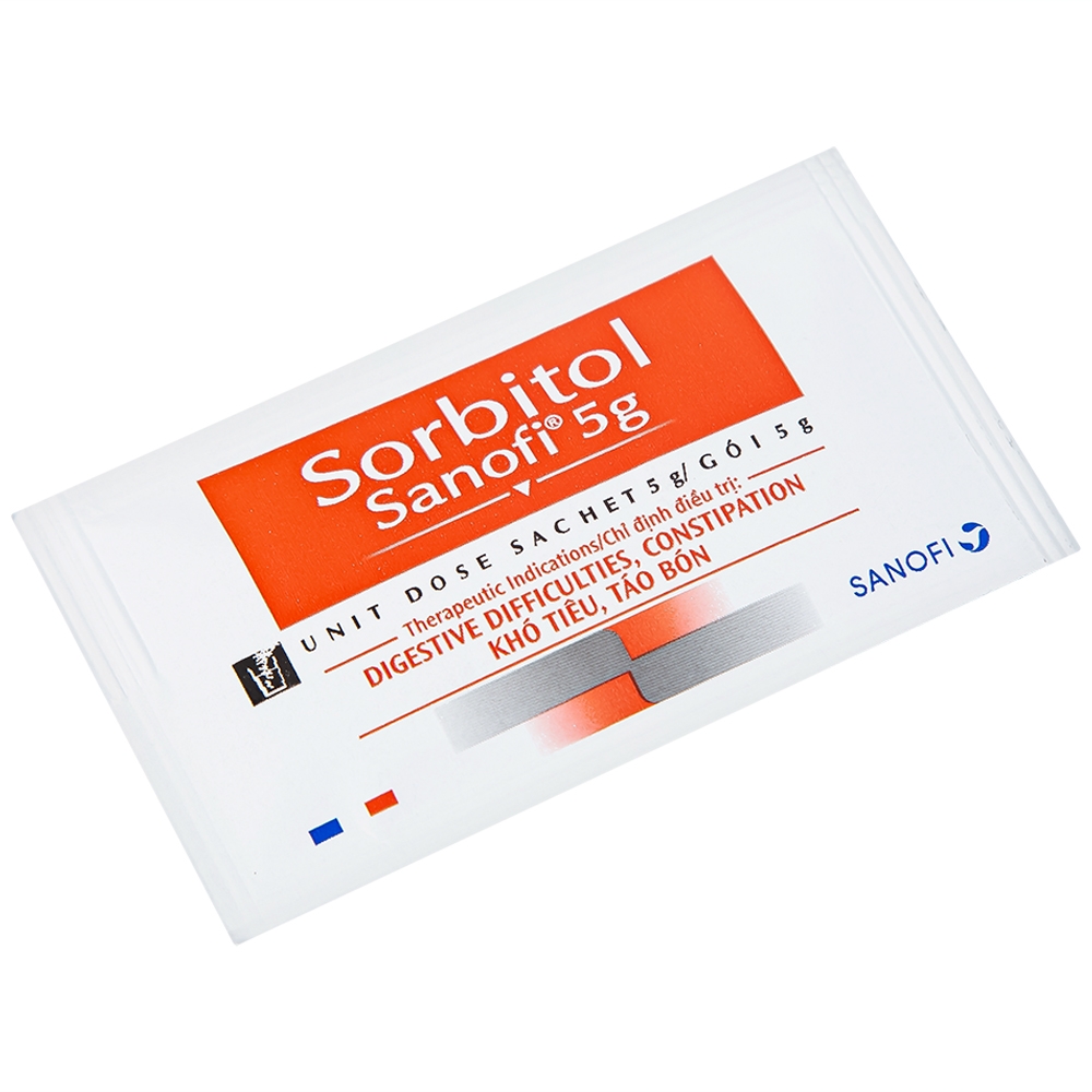 Hình ảnh Thuốc bột Sorbitol Sanofi 5g điều trị triệu chứng táo bón, khó tiêu (20 gói x 5g)
