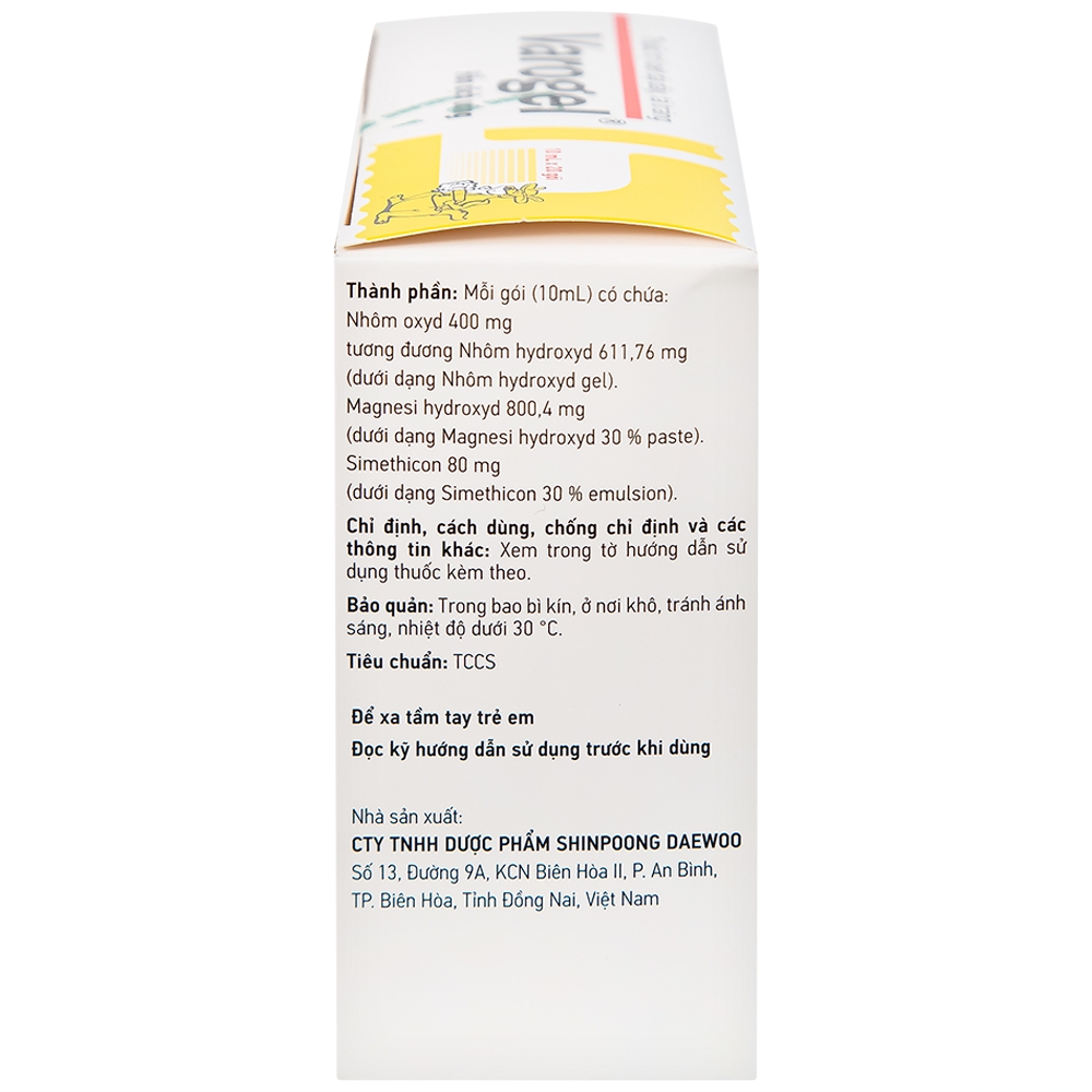 Hình ảnh Hỗn dịch uống Varogel Shinpoong Deawoo điều trị viêm loét dạ dày, tá tràng (20 gói x 10ml)