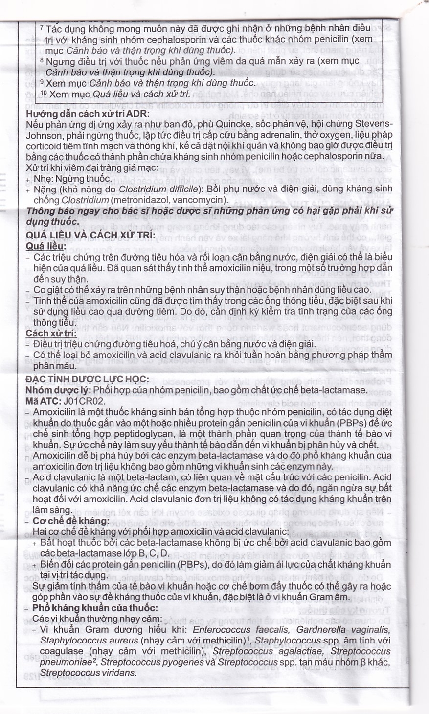 Hình ảnh Thuốc Cepmox-Clav 875mg/125mg Imexpharm điều trị viêm xoang cấp tính do vi khuẩn, viêm tai giữa cấp tính (2 vỉ x 7 viên)
