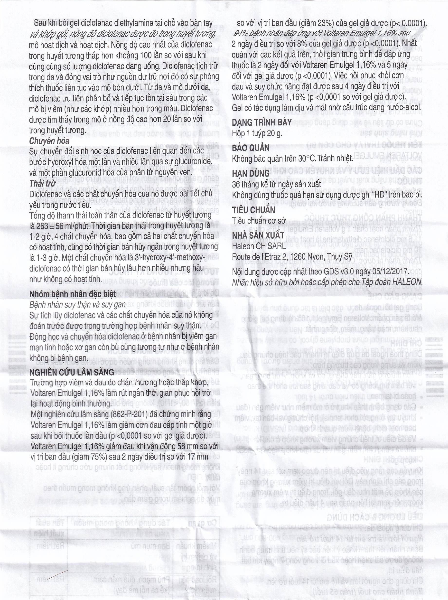 Hình ảnh Gel bôi Voltaren Emulgel Novartis điều trị giảm đau do chấn thương hoặc thấp khớp (20g)