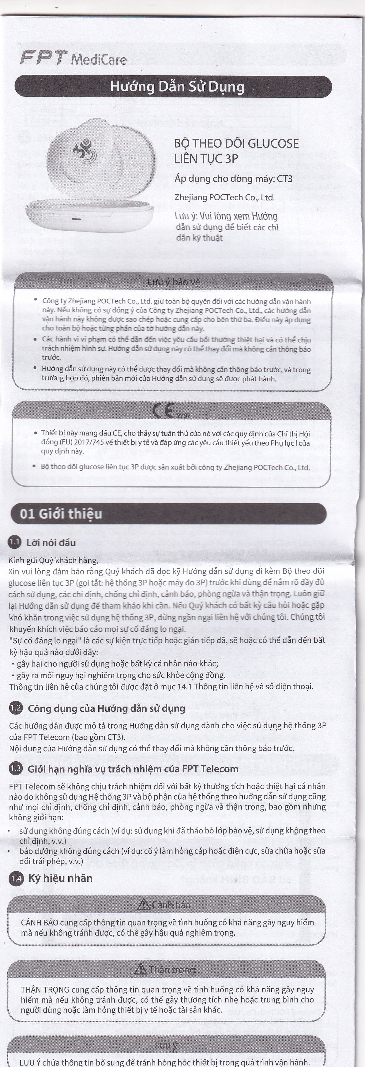 Hình ảnh Bộ cảm biến máy đo đường huyết liên tục 3P cho bệnh nhân mắc bệnh tiểu đường