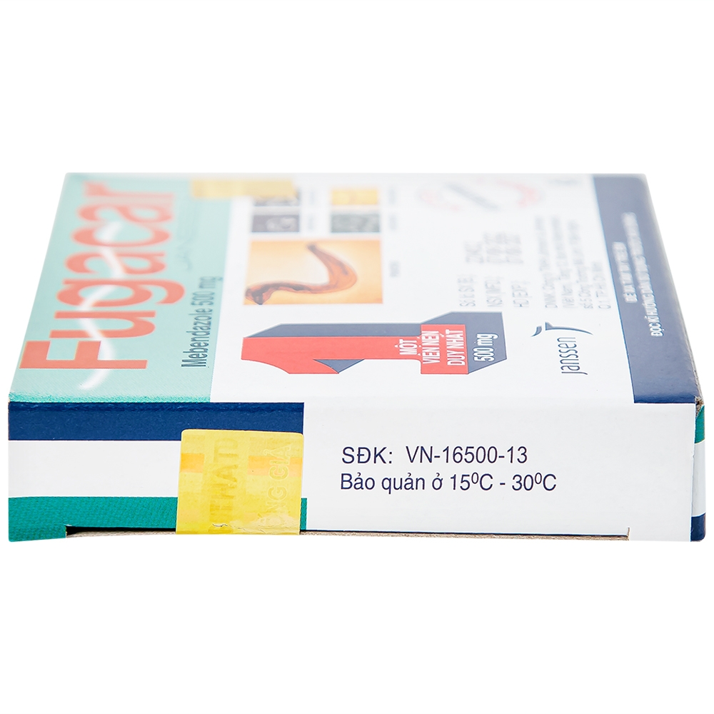 Hình ảnh Thuốc Fugacar Janssen không vị điều trị nhiễm một hoặc nhiều loại giun đường ruột (1 viên)