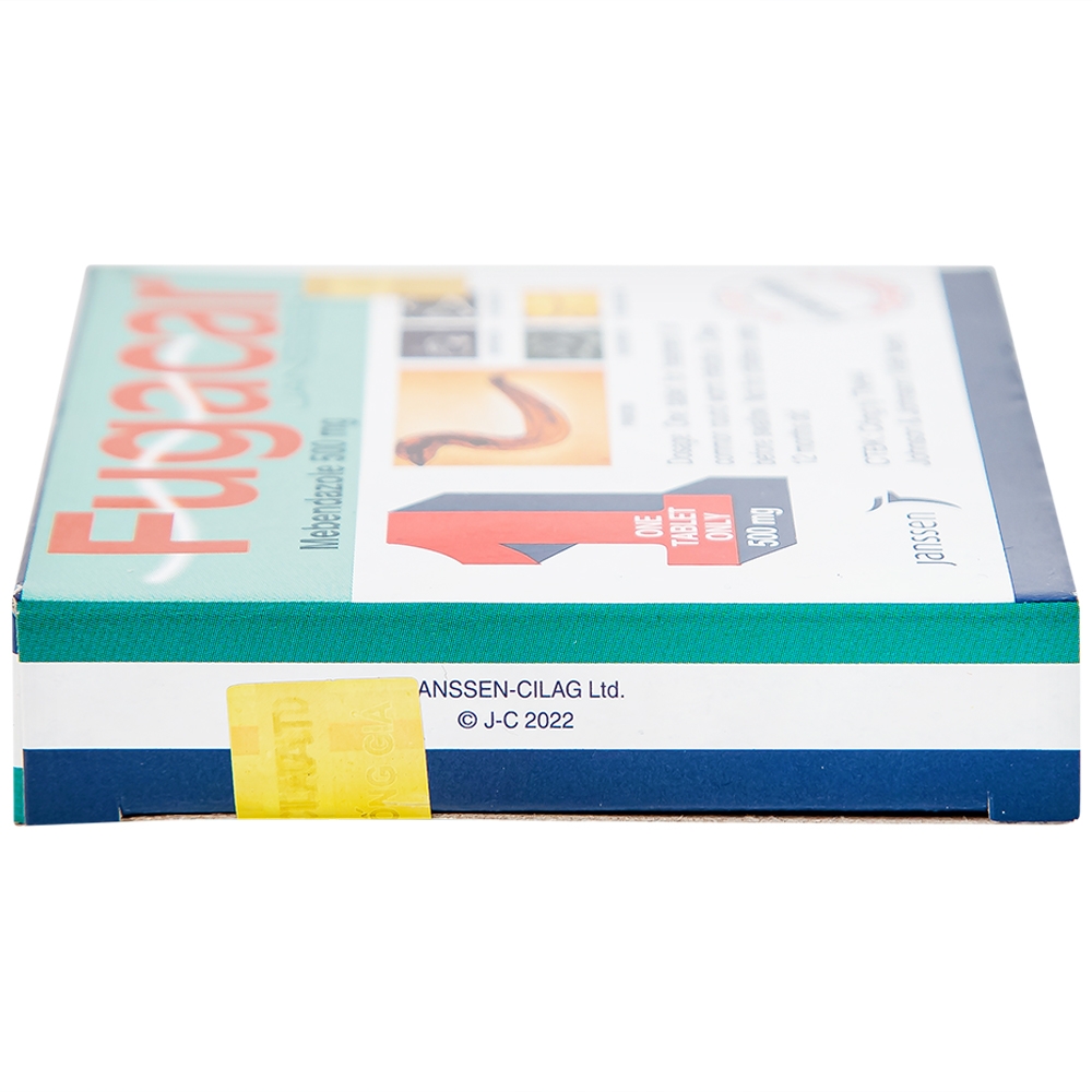 Hình ảnh Thuốc Fugacar Janssen không vị điều trị nhiễm một hoặc nhiều loại giun đường ruột (1 viên)