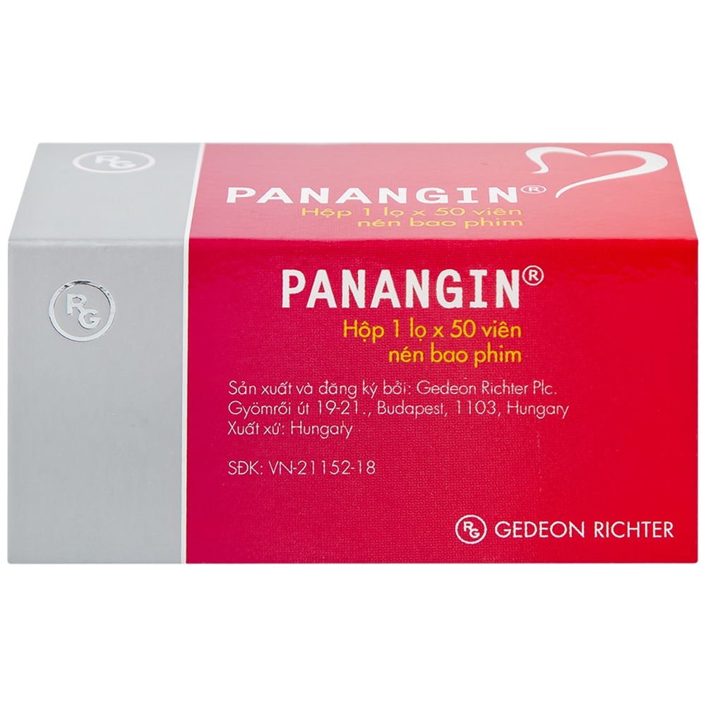 Hình ảnh Viên nén Panangin Gedeon bổ sung kali, magnesi dùng trong suy tim (50 viên)