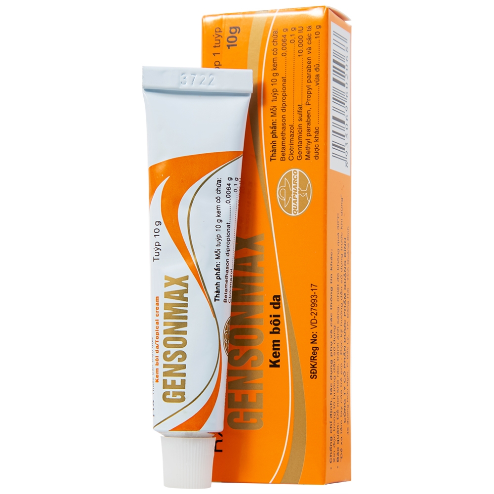 Hình ảnh Kem bôi da Gensonmax Quapharco giảm biểu hiện viêm của các bệnh về da (10g)