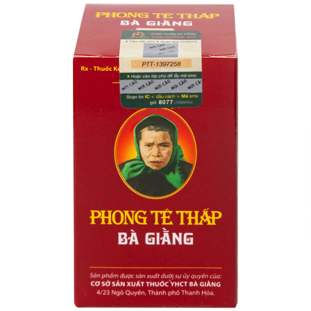 Hình ảnh Thuốc Phong Tê Thấp Bà Giằng điều trị đau vai gáy, đau thần kinh tọa (400 viên)