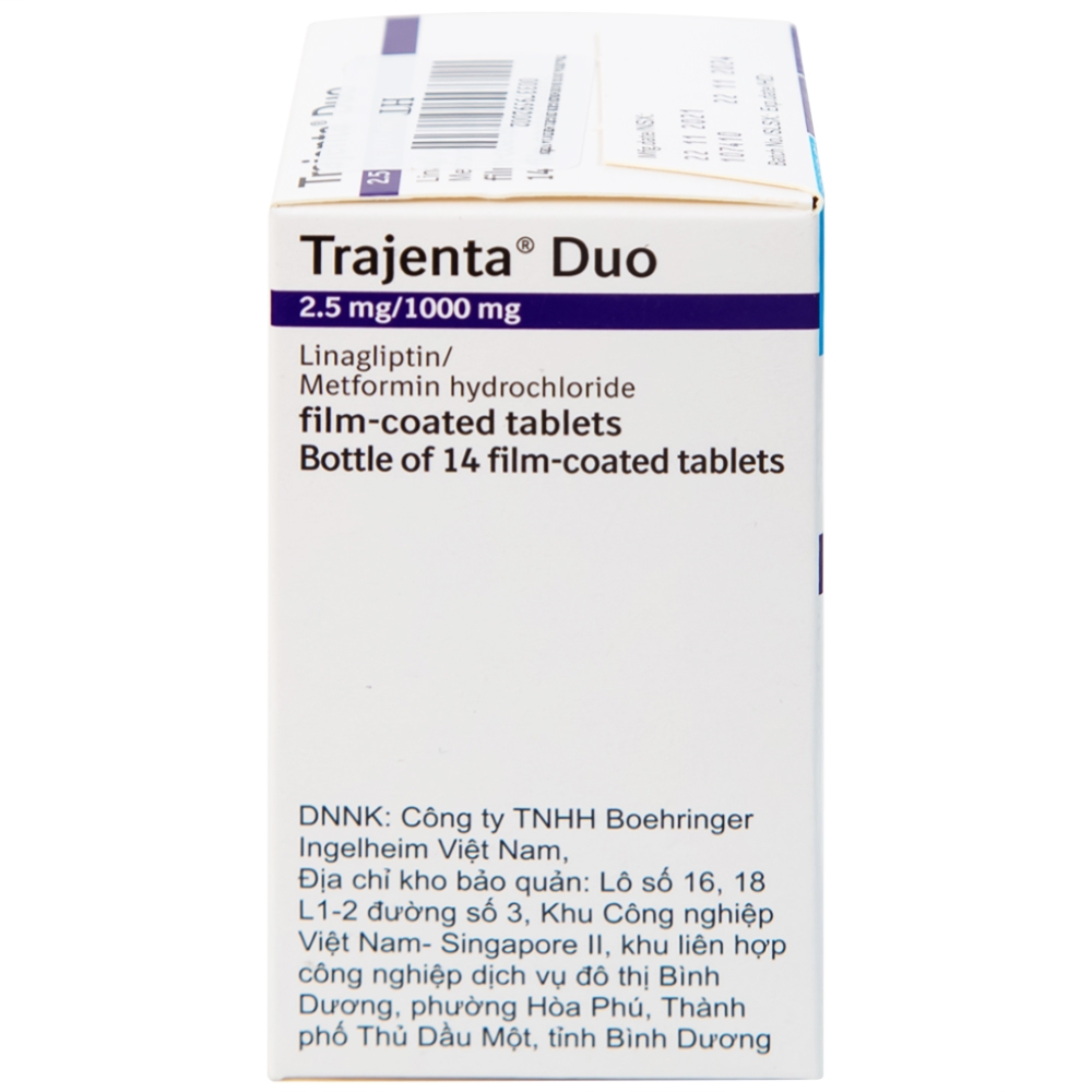Hình ảnh Thuốc Trajena Duo Boehringer Ingelheim hỗ trợ điều trị đái tháo đường (14 viên)